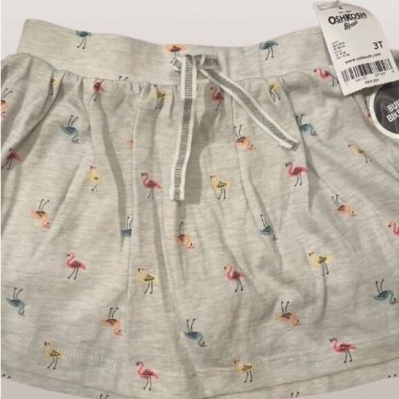 NWT OshKosh B'gosh Kids Skort with Flamingo Print - Picture 2 of 5